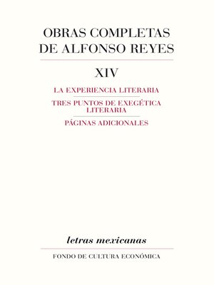 cover image of Obras completas, XIV